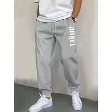 Moletom Cinza Streetwear Calça Style Grosso Tecido Estampa