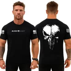 Camiseta Dry Fit Original Masculino Caveira Justiceiro das Sombras Black Army
