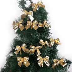 Laço Lacinho Veludo Aveludado Natal Natalino Decoração Arvore - Kit Conjunto Com 12 lacos