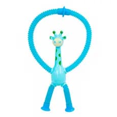 Girafa Pop It Tubo Led Estica Puxa Gruda Brinquedo Infantil Cor:Azul