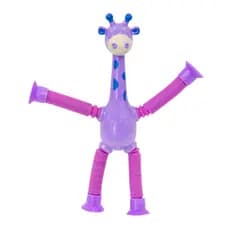 Girafa Pop It Tubo Led Estica Puxa Gruda Brinquedo Infantil Cor:Roxo