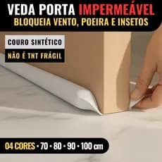 Veda Porta Couro Sintético Impermeável | Vento Poeira Insetos | 4 Cores 70 80 90 100cm