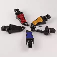 KIT 2 Pedaleira Pedal Moto SportX Traseira Universal Honda Yamaha Suzuki Kawasaki-1014-2unidadss