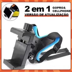 Suporte Universal Capacete Motocicleta Antichoque Para Celular Câmera Ação GoPro Sjcam Insta360 Queixo-1039