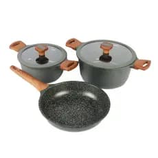 Jogo de Panelas 3 Peças Antiaderente Titanium Exclusive Bkza
