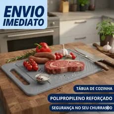 Tábua de Carne Corte Churrasco Cozinha Multiuso Alimento Com Alça Antiderrapante Chef Plástico