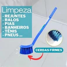Escova de Limpeza Multiuso com Cabo Longo Lava Tênis Rejuntes - Arqplast