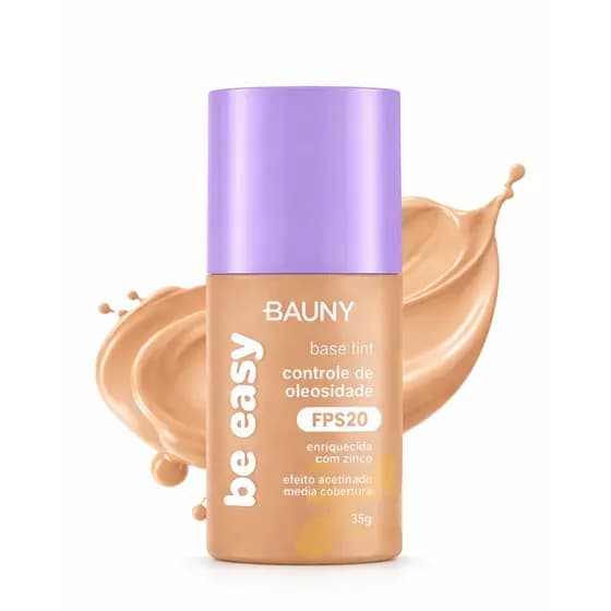 Base Be Easy Tint FPS 20 Bauny – Cobertura Natural, Controle de Oleosidade e Proteção Solar | 35g