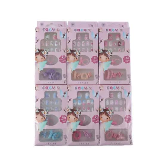 Box 12u Kit Nails Com Anel Fofy's Vivai - Acessórios para Cabelo