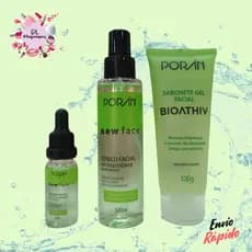 Kit Antioleosidade Porán - Sabonete - Tônico - Sérum