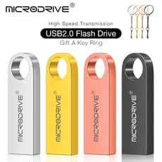 PenDrive Memória Alta Velocidade 8GB-128GB USB 2.0 Chave de Bastão Metálico À Prova d'Água Logotipo Personalizado