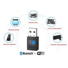 Adaptador 2.4G USB WiFi Bluetooth 2 Em 1 Dongle Receptor Sem Fio Driver Grátis Para PC Laptop Windows