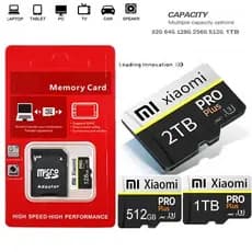 Cartão De Memória SD De Alta Velocidade 1TB 2TB  Jogos Micro TF  128GB 256GB 512GB Xiaomi