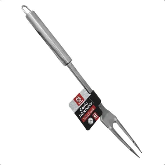 Garfo Trinchante para Churrasco Carne Cozinha 33cm Aço Inox