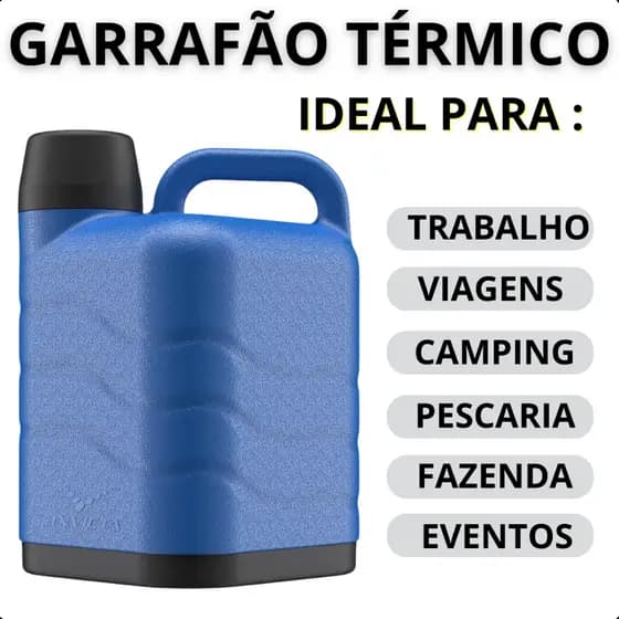 Garrafão Térmico Invicta 5l Pesca Camping Água Gelada