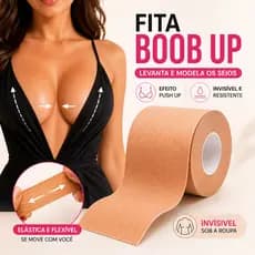 Fita Levanta Seios Adesiva Boob Tape Bege 5m x 5cm Invisível para Vestidos e Decotes