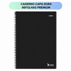Caderno Capa Dura Preta ou 1 Matéria Capa Preta  Universitário Escolar Faculdade Executivo Escritorio