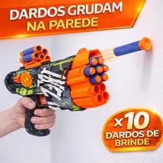 Pistola Arminha Lançador De Dardo Tipo Nerf+ 10 dardos de brinde brinquedo divetido