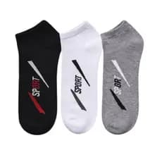 Kit com 12 Pares de Meias Cano Baixo Unissex, Conjunto de Meias Soquete Sport Masculino e Feminino Veste do 40-46.