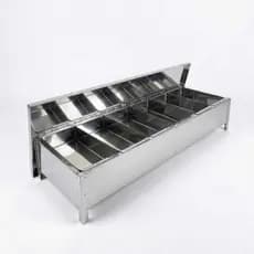 Condimentadora  pizzaiola pizza alimentos de inox com 6 cubas de alumínio + ENVIO RÁPIDO