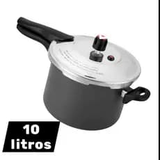 PANELA DE PRESSÃO FECHAMENTO EXTERNO 10 LITROS PRETA CRAKEADA  + ENVIO RÁPIDO E SEGURO
