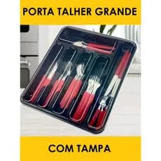 Porta Talher com Tampa p/ Gaveta ou Mesa com 5 DIVISÓRIAS