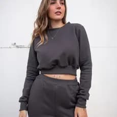 Blusa Moletom Cropped Feminino Liso Blusão Cropped em Moletom Leve e macio