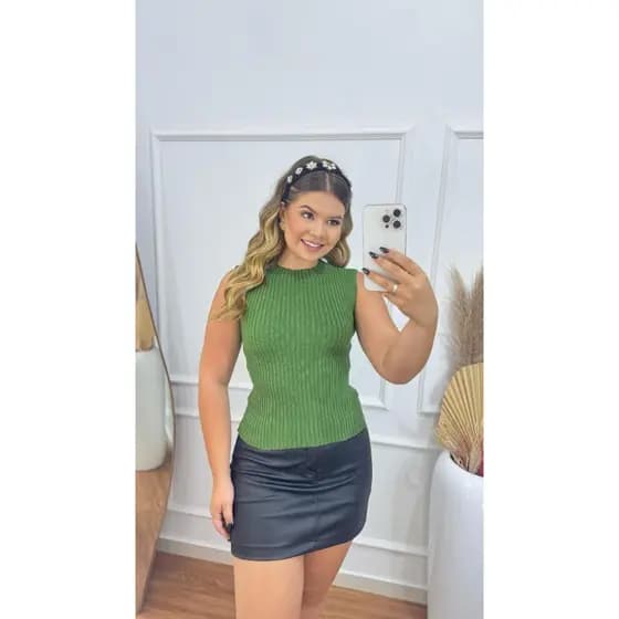 Ragata Canelada Tricot Modal Moda Feminina