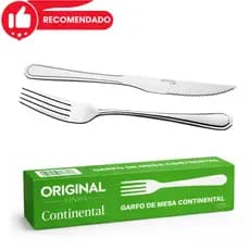 Kit 96 Peças 48 Garfos 48 Facas Continental Jogo de Talheres Buffet Cozinha Lanchonete Restaurante