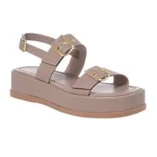 Sandália Papete Fivelas Ajustável Moda Flatform Leve Confortável Tiras Grossa Blogueira Leve Moda