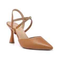 Scarpin Feminino Social Com Tira Strass Brilho Salto Fino Alto Luxo Confortável Clássico Leve Festa