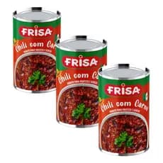 Kit 3  Chili Com Carne Bovina Frisa Lata 420g