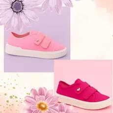 Kit Dois Tênis para Meninas Infantil 22 ao 33 Velcro Duplo Macio Voltas as Aulas