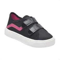 Tênis Infantil Casual Menina Escolar Confortável Velcro Antiderrapante