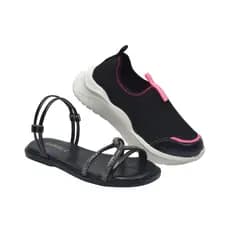 Kit Tênis + Sandália Teens Feminino Confortável Anatomica Para Todas as Ocasiões Barato Canal Z