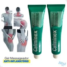 Kit 02 Pomada Calminex Gel Massageador Pomada Massageadora Pomada Para Dor Muscular Dor nas Costas