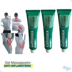 Kit 03 Pomada Calminex Gel Massageador Pomada Massageadora Pomada Para Dor Muscular Dor nas Costas