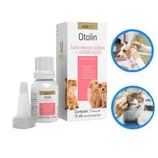 Otolin 15ML Solução Otológica Infecção p/ Tratamento Otites Otorréias dor de ouvido Cães Gatos UCB