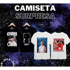 Kit 2 Camisetas Surpresas  Queima de Estoque Super Saldão Camisa Blusa Algodão Unissex Camiseta Surpresa Adulto