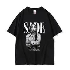 Camiseta Camisa Blusa Algodão Unissex 90s cantor s-sade hip hop vintage