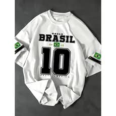 Camiseta Camisa Blusa Algodão 100% Brasil Esporte World