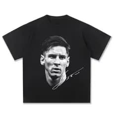 Camiseta Camisa Blusa Algodão Unissex 2025 primavera/verão leo messi futebol  Melhor Do Mundo