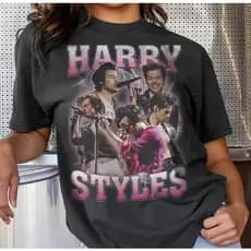 Camisa Harry Styles Cantor Pop Unissex Camiseta Algodão Blusa