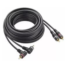 Cabo Automotivo Som Amplif Rca 5 Metros Emborrachado Preto
