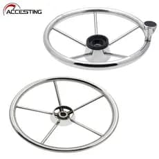 Volante De Aço Inoxidável 13-1/2 Polegadas Barco De 5 Raios Com Knob/No Marine Accessories