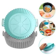 Forma Assadeira Para Fritadeira Air Fryer De Silicone Flexível Lavável Não Derrete