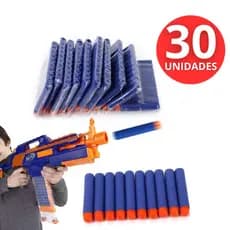 Dardos Nerf 30 Unidades Dardo De Espuma Munição De Nerf