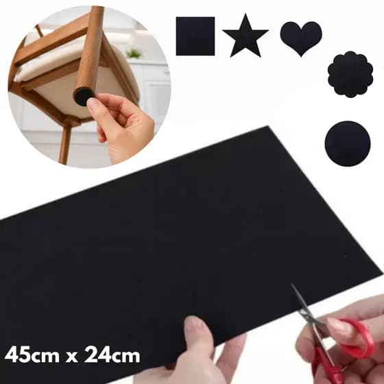 Feltro Para Pé De Cadeira Pés De Móveis Para Não Riscar Piso 45cm x 25cm