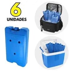 Gelo Artificial Reutilizável 200ml Para Cooler Bolsa Térmica 6 Unidades