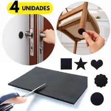 Feltro Adesivo Para Móveis 45cm X 24cm Kit 4 Unidades Protetor Piso Pé Cadeira
